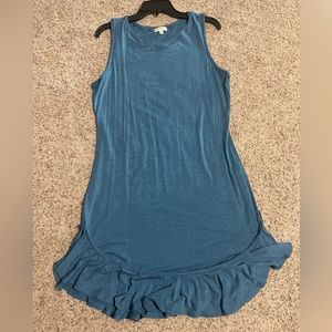 Max Studio teal blue rayon/spandex dress.